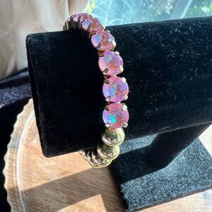 Sorrelli Pink and Gold Stretch Bracelet